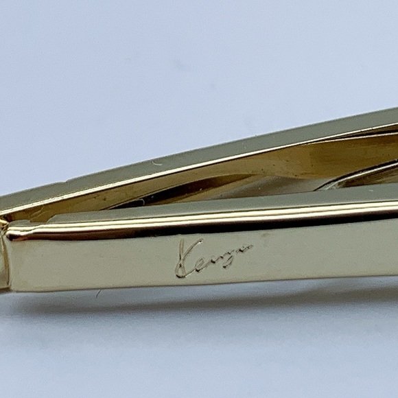 Kenzo Gold Plated Tie Clip and Cufflinks - Picture 7 of 8